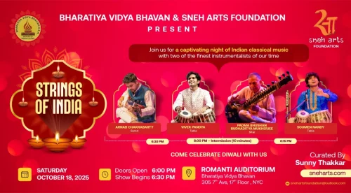 STRINGS OF INDIA - SITAR  SAROD CONCERT in NYC