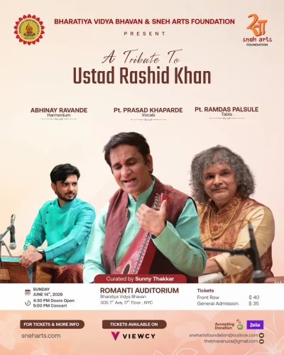 A Tribute to Ustad Rashid Khan | Live Concert in NYC - June 14, 2026