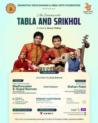 Tabla and Srikhol Concert NYC 2026 | Live Indian Classical Rhythm Event